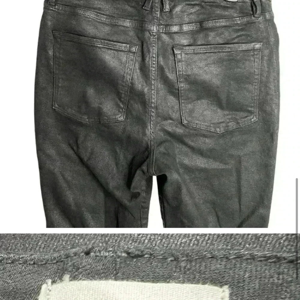 New Good American High Rise painted Black Jeans